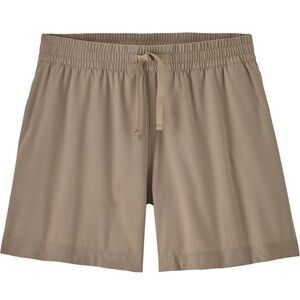 PATAGONIA WOMEN'S FLEETWITH SHORTS TAN‎ SIZE LARGE NWT ATHLETIC WORKOUT